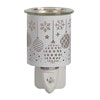 Wax Melter Plug In - White & Gold Silhouette Baubles 13cm Wax Melter Plug In - White & Gold Silhouette Baubles 13cm