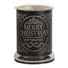 Electric Wax Melter Touch - Black Silhouette Merry Christmas 17cm Electric Wax Melter Touch - Black Silhouette Merry Christmas 17cm