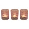 Pink Lustre Set of 3 Tealight Votive Holder Pink Lustre Set of 3 Tealight Votive Holder