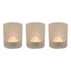 Clear Lustre Set of 3 Tealight Votive Holder Clear Lustre Set of 3 Tealight Votive Holder