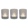 Blue Lustre Set of 3 Tealight Votive Holder Blue Lustre Set of 3 Tealight Votive Holder