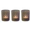 Grey Lustre Set of 3 Tealight Votive Holder Grey Lustre Set of 3 Tealight Votive Holder