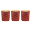 Red Lustre Set of 3 Tealight Votive Holder Red Lustre Set of 3 Tealight Votive Holder
