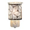 Wax Melter Plug In - Chrome Floral 13cm Wax Melter Plug In - Chrome Floral 13cm