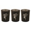 Black & Silver Fairy Tealight Votive Holders Set3 Black & Silver Fairy Tealight Votive Holders Set3