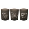 Black Sentiments Tealight Votive Holders Set3 Black Sentiments Tealight Votive Holders Set3