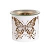 Tealight Wax Melter and Candle Holder - White & Gold Silhouette Melter Butterfly Tealight Wax Melter and Candle Holder - White & Gold Silhouette Melter Butterfly
