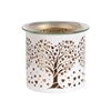 Tealight Wax Melter and Candle Holder -White & Gold Silhouette Melter Heart Tree Tealight Wax Melter and Candle Holder -White & Gold Silhouette Melter Heart Tree