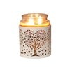 Tealight Wax Melter and Candle Holder -White & Gold Silhouette Melter Heart Tree Tealight Wax Melter and Candle Holder -White & Gold Silhouette Melter Heart Tree