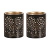 Votive Holder Metal Silhouette – Black and Gold Heart Tree set of two Votive Holder Metal Silhouette – Black and Gold Heart Tree set of two