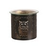 Tealight Wax Melter and Candle Holder - Black & Gold Silhouette Melter Owl Tealight Wax Melter and Candle Holder - Black & Gold Silhouette Melter Owl