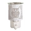 Wax Melter Plug In - White & Gold Silhouette Owl 13cm Wax Melter Plug In - White & Gold Silhouette Owl 13cm