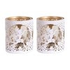 Votive Holder Metal Silhouette – White and Gold Fly Fairy set of two Votive Holder Metal Silhouette – White and Gold Fly Fairy set of two