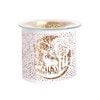 Tealight Wax Melter and Candle Holder -White&Gold Silhouette Melter Deer Family Tealight Wax Melter and Candle Holder -White&Gold Silhouette Melter Deer Family
