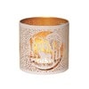 Tealight Wax Melter and Candle Holder -White&Gold Silhouette Melter Deer Family Tealight Wax Melter and Candle Holder -White&Gold Silhouette Melter Deer Family