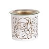Tealight Wax Melter and Candle Holder - White & Gold Silhouette Melter Santa Tealight Wax Melter and Candle Holder - White & Gold Silhouette Melter Santa