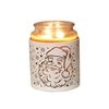 Tealight Wax Melter and Candle Holder - White & Gold Silhouette Melter Santa Tealight Wax Melter and Candle Holder - White & Gold Silhouette Melter Santa