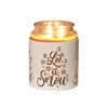 Tealight Wax Melter and Candle Holder-White & Gold Silhouette Melter Let it Snow Tealight Wax Melter and Candle Holder-White & Gold Silhouette Melter Let it Snow
