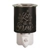 Wax Melter Plug In - Black & Gold Silhouette Let it 13cm Wax Melter Plug In - Black & Gold Silhouette Let it 13cm