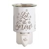Wax Melter Plug In - White & Gold Silhouette Let it 13cm Wax Melter Plug In - White & Gold Silhouette Let it 13cm