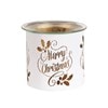Tealight Wax Melter and Candle Holder - White & Gold Silhouette Melter Merry Tealight Wax Melter and Candle Holder - White & Gold Silhouette Melter Merry