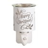 Wax Melter Plug In - White & Gold Silhouette Merry 13cm Wax Melter Plug In - White & Gold Silhouette Merry 13cm