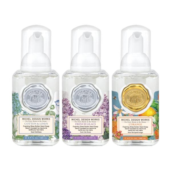 Mini Foaming Hand Soap Set Freshly Picked Collection by Michel Design Works Mini Foaming Hand Soap Set Freshly Picked Collection by Michel Design Works
