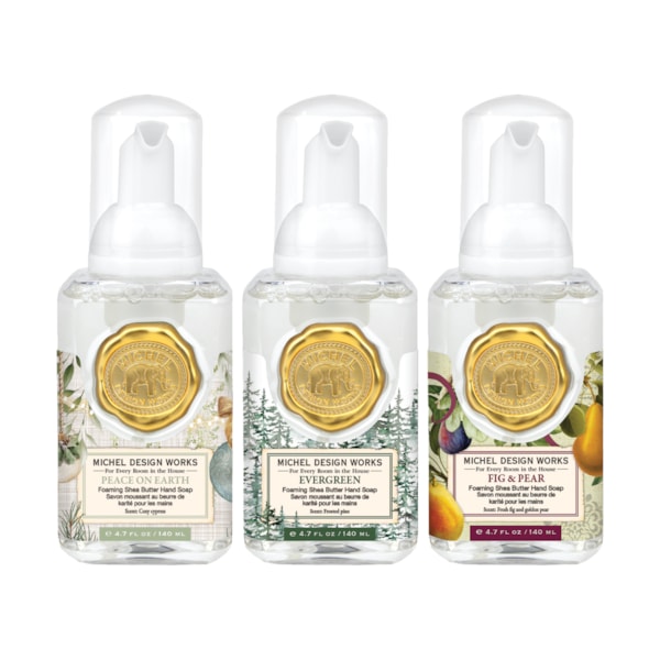 Mini Foaming Hand Soap Set Christmas Collection by Michel Design Works Mini Foaming Hand Soap Set Christmas Collection by Michel Design Works