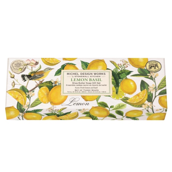 Lemon Basil Set 3 Soap Gift Set by Michel Design Works Lemon Basil Set 3 Soap Gift Set by Michel Design Works