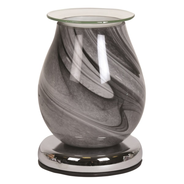 Electric Wax Melter Touch - Grey Swirl Oval 16cm Electric Wax Melter Touch - Grey Swirl Oval 16cm