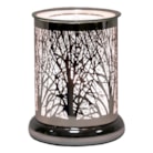 Electric Wax Melter Touch - Silver Silhouette Forest 17cm Electric Wax Melter Touch - Silver Silhouette Forest 17cm