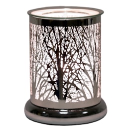 Electric Wax Melter Touch - Silver Silhouette Forest 17cm Electric Wax Melter Touch - Silver Silhouette Forest 17cm