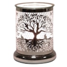 Electric Wax Melter Touch - Silver Silhouette Tree of Life 17cm Electric Wax Melter Touch - Silver Silhouette Tree of Life 17cm