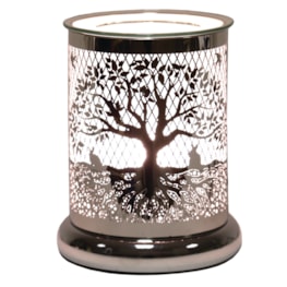 Electric Wax Melter Touch - Silver Silhouette Tree of Life 17cm Electric Wax Melter Touch - Silver Silhouette Tree of Life 17cm