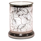 Electric Wax Melter Touch - Silver Silhouette Botanicals 17cm Electric Wax Melter Touch - Silver Silhouette Botanicals 17cm