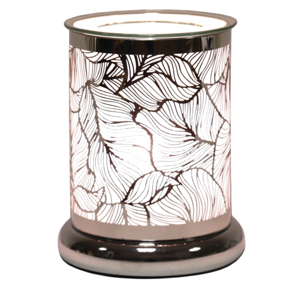 Electric Wax Melter Touch - Silver Silhouette Botanicals 17cm Electric Wax Melter Touch - Silver Silhouette Botanicals 17cm