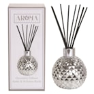 Silver Glass Reed Diffuser & 50 Black Fibre Reeds Silver Glass Reed Diffuser & 50 Black Fibre Reeds