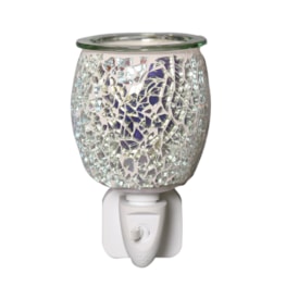 Wax Melter Plug In - Silver Glass Mosaic 12cm Wax Melter Plug In - Silver Glass Mosaic 12cm