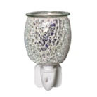 Wax Melter Plug In - Silver Glass Mosaic 12cm Wax Melter Plug In - Silver Glass Mosaic 12cm