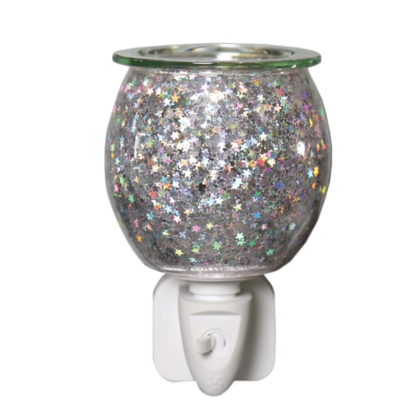 Wax Melter Plug In - Glitter Glass 12cm Wax Melter Plug In - Glitter Glass 12cm