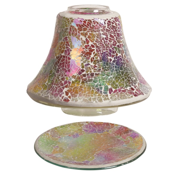 Jar Shade & Tray Set - Rainbow Crackle Jar Shade & Tray Set - Rainbow Crackle
