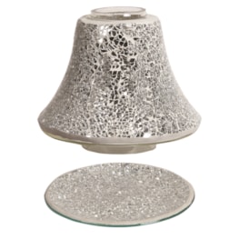 Jar Shade & Tray Set - Silver Crackle Jar Shade & Tray Set - Silver Crackle