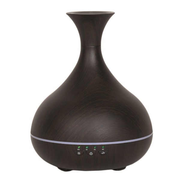 LED Ultrasonic Diffuser - Vase Dark Wood 22cm LED Ultrasonic Diffuser - Vase Dark Wood 22cm