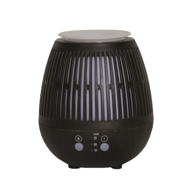 LED Ultrasonic Diffuser - Bulb Grill Dark Wood 16cm LED Ultrasonic Diffuser - Bulb Grill Dark Wood 16cm