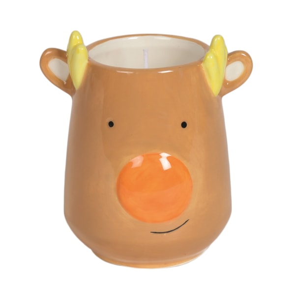 Reindeer Unfragranced Candle Wax Filled Pot 11cm Reindeer Unfragranced Candle Wax Filled Pot 11cm