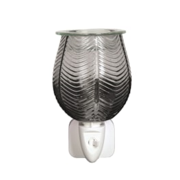 Wax Melter Plug In - Ribbed Grey Lustre 12cm Wax Melter Plug In - Ribbed Grey Lustre 12cm