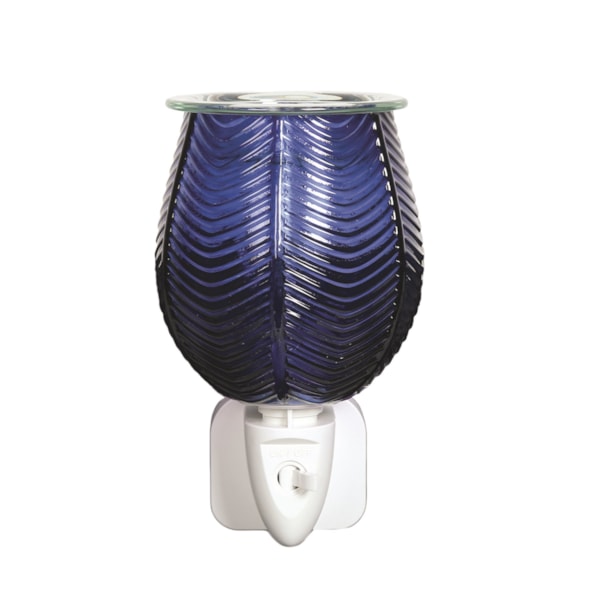 Wax Melter Plug In - Ribbed Blue Lustre 12cm Wax Melter Plug In - Ribbed Blue Lustre 12cm