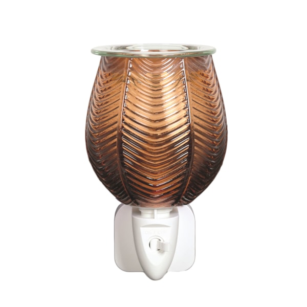Wax Melter Plug In - Ribbed Amber Lustre 12cm Wax Melter Plug In - Ribbed Amber Lustre 12cm