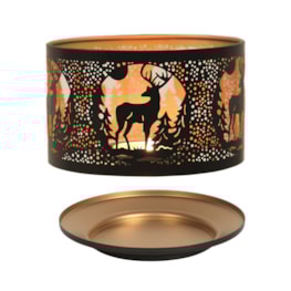 Jar Shade & Tray Set Metal Silhouette - Black Stag Jar Shade & Tray Set Metal Silhouette - Black Stag