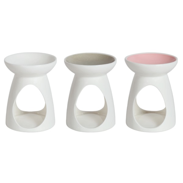 Wax Melt Burner Teardrop 3 Assorted Pink, White, Grey Wax Melt Burner Teardrop 3 Assorted Pink, White, Grey